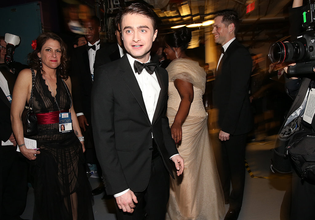 Daniel Radcliffe backstage at the 2013 Oscars.
Daniel Radcliffe backstage at the 2013 Oscars.