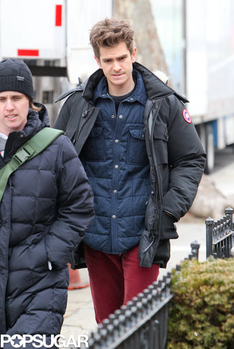 Andrew Garfield Suits Up For the Spidey Sequel With Shailene Woodley Andrew Garfield Suits Up For the Spidey Sequel With Shailene Woodley