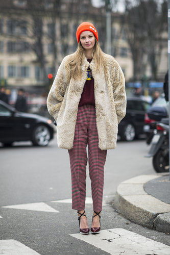 Fur, burgundy, and a touch of tangerine all worked surprisingly well together in this eclectic outfit.
Source: Le 21ème | Adam Katz Sinding
Fur, burgundy, and a touch of tangerine all worked surprisingly well together in this eclectic outfit.
Source: Le 21ème | Adam Katz Sinding