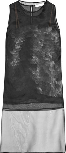 Stella McCartney Paillette silk-organza top