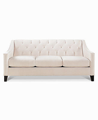 Chloe Fabric Velvet Metro Living Sofa, 76"W x 36"D x 34"H