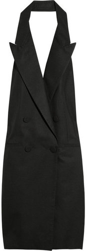 Stella McCartney Backless silk-broadcloth tuxedo dress