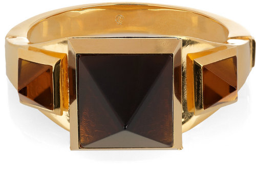 Alexander McQueen Embellished gold-plated brass cuff