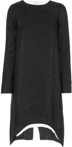 Vionnet Draped jacquard and crepe dress