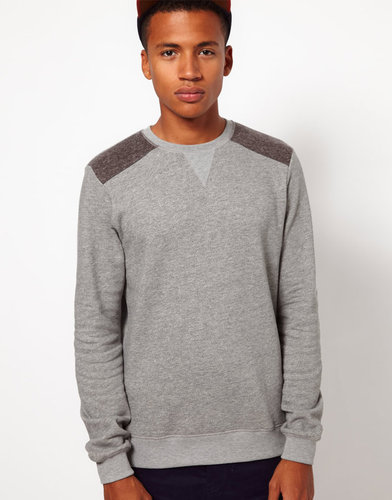 ASOS Sweatshirt With Contrast Elbow Patches
