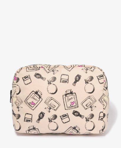 FOREVER 21 Perfume Print Cosmetic Bag