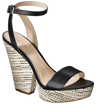 Women's Xhilaration® Tammy Plank Wedge Sandal - Black