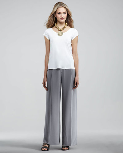 Silk and satin pants