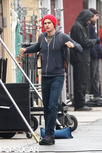 Emma Stone and Andrew Garfield Break for Breakfast in NYC Emma Stone and Andrew Garfield Break for Breakfast in NYC