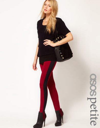ASOS PETITE Exclusive Disco Pants in High Shine with Contrast Panels