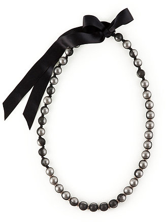 Glass pearl necklace
