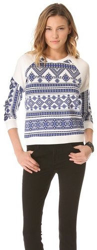 Pencey Geo Print Raglan Sweatshirt