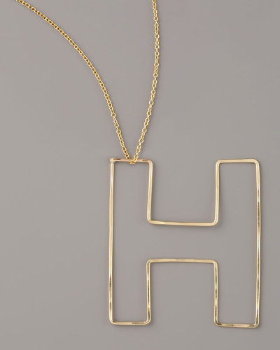 GaugeNYC Letter-Pendant Necklace, H