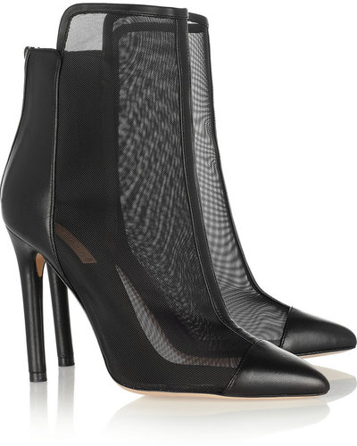 Reed Krakoff Leather and mesh ankle boots