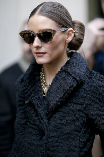 Olivia Palermo gave us the poshest of show-going styles with cat-eye glasses and a gorgeous coat.
Olivia Palermo gave us the poshest of show-going styles with cat-eye glasses and a gorgeous coat.