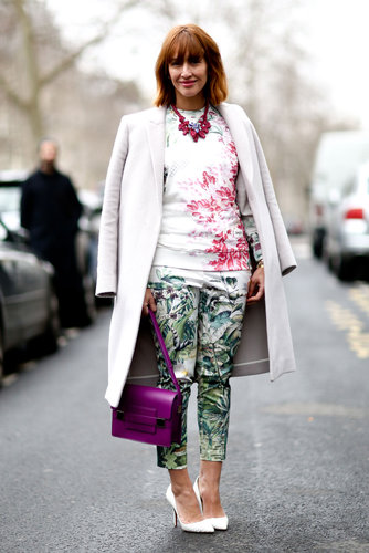 Floral on floral with a bright, punchy bag and white heels gave this look even more Spring appeal.
Floral on floral with a bright, punchy bag and white heels gave this look even more Spring appeal.