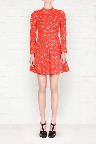 SONIA by Sonia Rykiel SONIA by Sonia Rykiel Red Floral Print Dress
