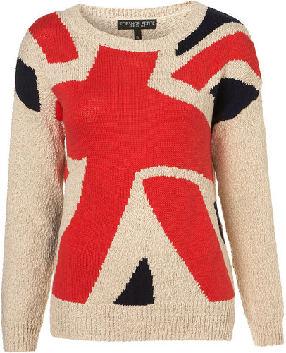 LaLa Anthony Red & Black Print Sweater in UK