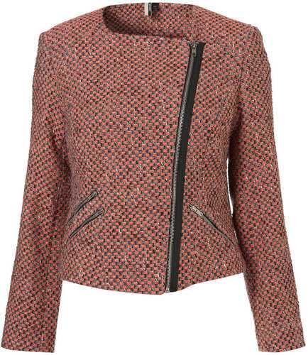 Fluro Boucle Biker Jacket