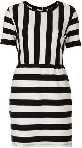 Texture Stripe Shift Dress