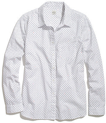 Shrunken boyshirt in mini anchor