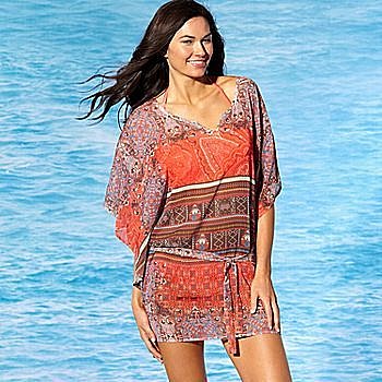 Unity World Wear® Scarf Print Caftan Coverup