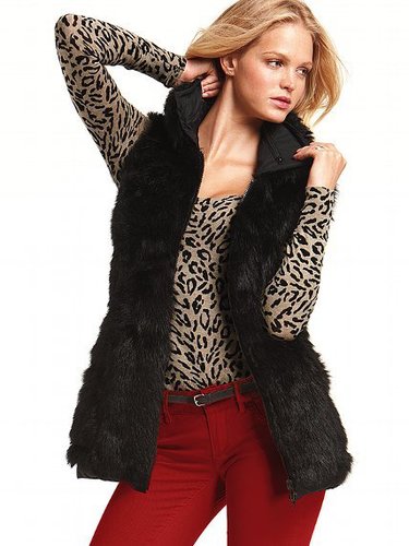 Reversible Faux-fur Puffer Vest