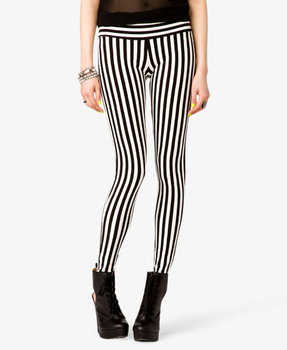 FOREVER 21 Vertical Striped Leggings