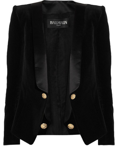 Balmain Velvet and satin blazer
