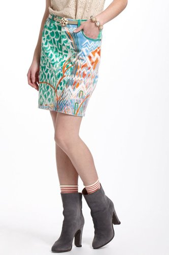 The Seussly Handpainted Denim Skirt