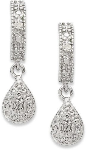 Victoria Townsend Sterling Silver Earrings, Diamond Accent Pear Drop Earrings