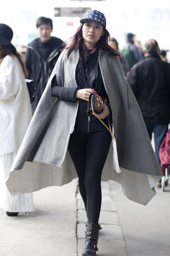 A cape made for a dramatic contrast against a sporty cap.
A cape made for a dramatic contrast against a sporty cap.