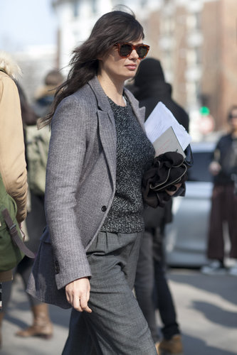 A menswear-inspired moment in layers of gray.
A menswear-inspired moment in layers of gray.