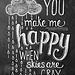 You Make Me Happy Rain Cloud Print