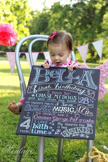 Custom First Birthday Poster Custom First Birthday Poster