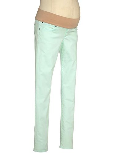 The sherbert-colored 1969 Demi Panel Always Skinny Jeans ($70) at Gap Maternity are a fun way to usher in Spring. The pale mint color helps lighten up the entire outfit.
The sherbert-colored 1969 Demi Panel Always Skinny Jeans ($70) at Gap Maternity are a fun way to usher in Spring. The pale mint color helps lighten up the entire outfit.