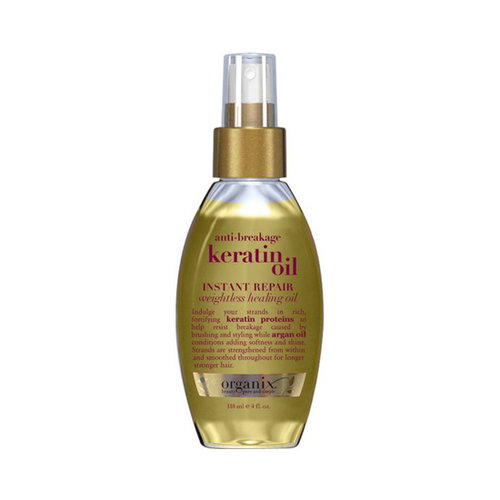 If your hair is prone to snapping midstrand, then reach for Organix Anti-Breakage Keratin Oil ($8) before the brush. The keratin proteins in this product actually strengthen strands to ward off breakage.
If your hair is prone to snapping midstrand, then reach for Organix Anti-Breakage Keratin Oil ($8) before the brush. The keratin proteins in this product actually strengthen strands to ward off breakage.