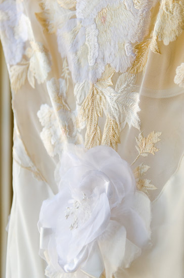 A close-up of the dress' intricate floral detail.
Photo courtesy of Juliette Tinnus
A close-up of the dress' intricate floral detail.
Photo courtesy of Juliette Tinnus