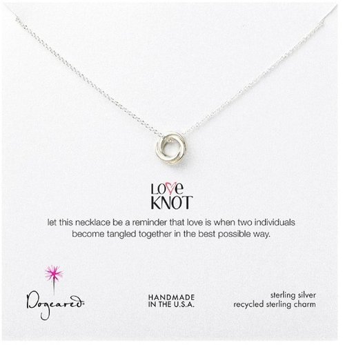 Dogeared love knot sterling silver necklace