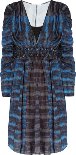 See by Chloé Printed washed-satin mini dress