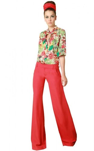 Shana Printed Button Down Blouse