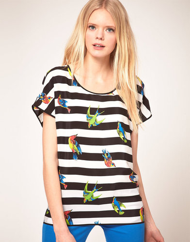 MSGM Bird Print Top