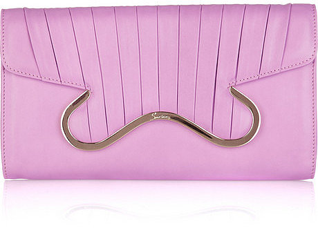 Christian Louboutin Tower pleated-flap leather clutch