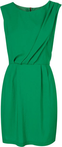 Tuck Neck Shift Dress