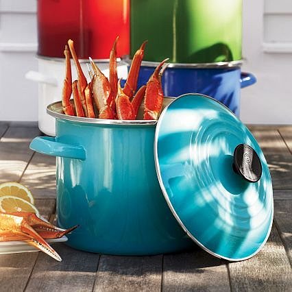 Le Creuset® Caribbean Enameled-Steel Stockpot, 8 qt.