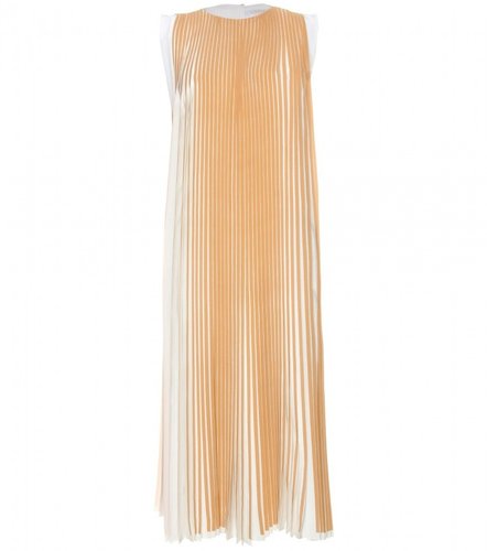 Chloé TWO-TONED PLEATED DRESS
