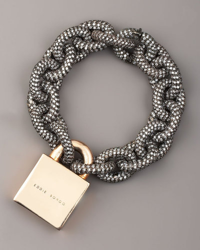 Eddie Borgo Pave Padlock Bracelet