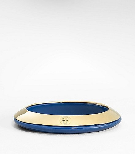 Tory Burch Logo Resin Two Tone Bracelet