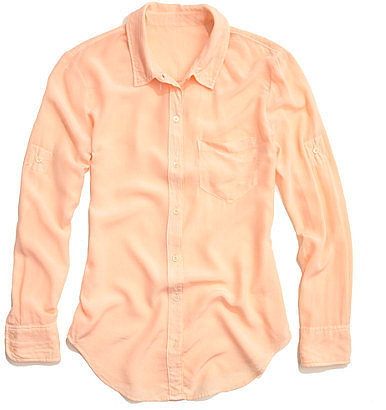 Solid silk boyshirt