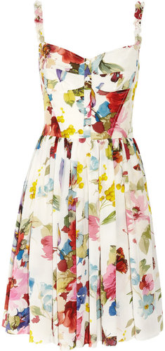 Dolce & Gabbana Floral-print silk crepe de chine dress